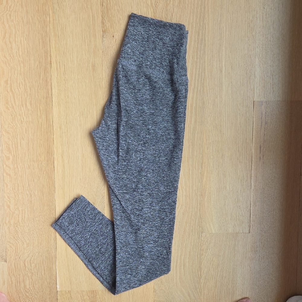 Gray High-Waisted Leggings